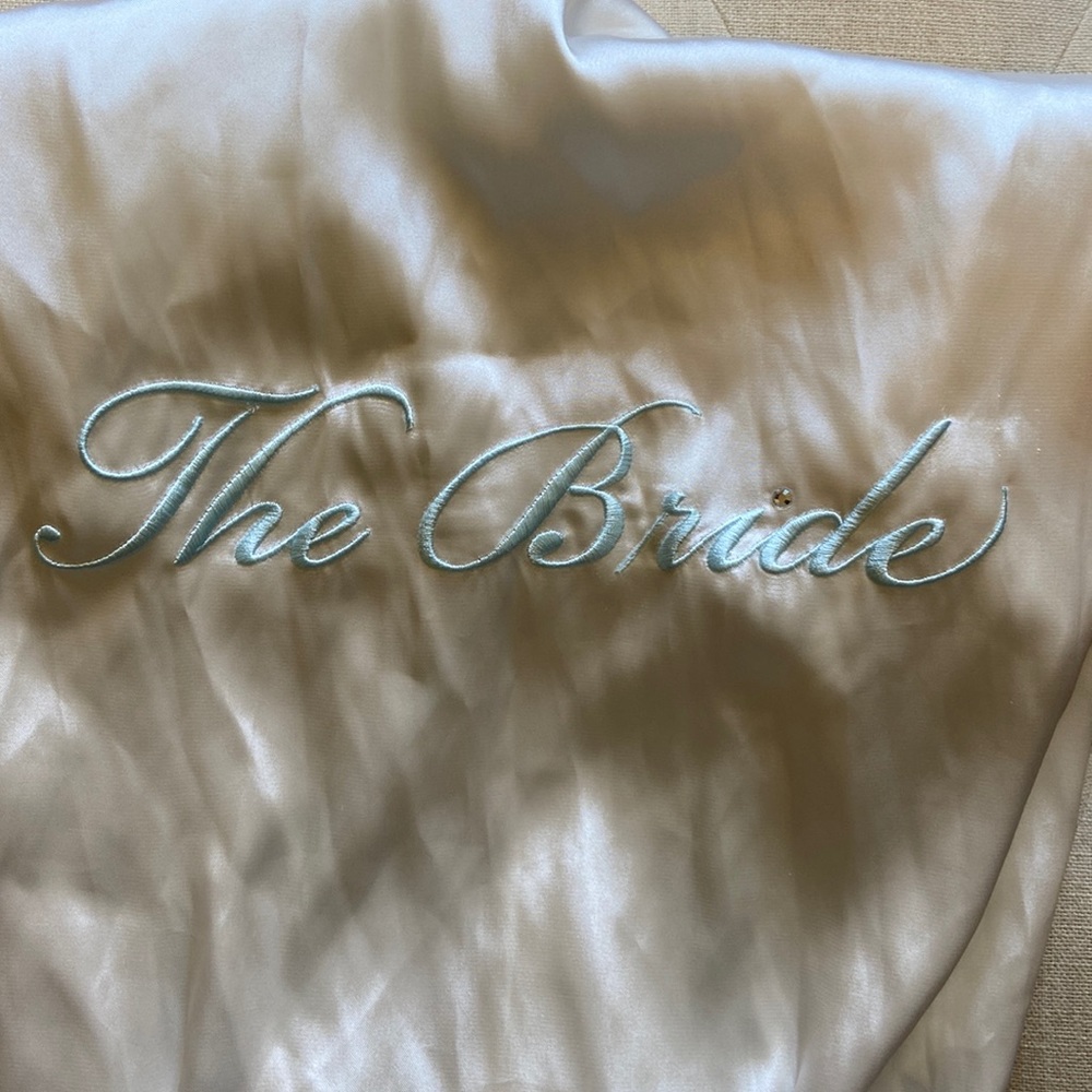 White satin robe